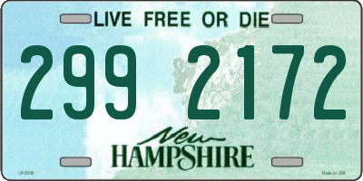 NH license plate 2992172