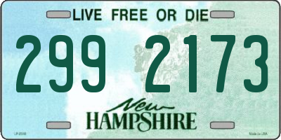 NH license plate 2992173