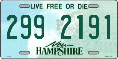 NH license plate 2992191