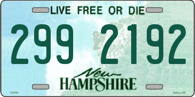 NH license plate 2992192