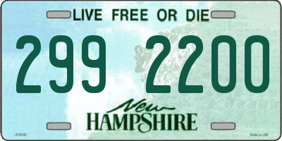 NH license plate 2992200