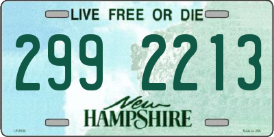 NH license plate 2992213