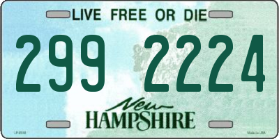 NH license plate 2992224