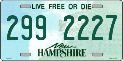 NH license plate 2992227