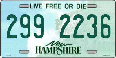 NH license plate 2992236