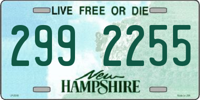 NH license plate 2992255