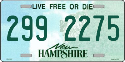 NH license plate 2992275