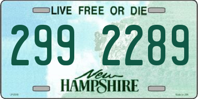 NH license plate 2992289