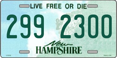 NH license plate 2992300