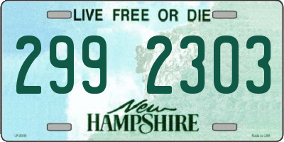NH license plate 2992303