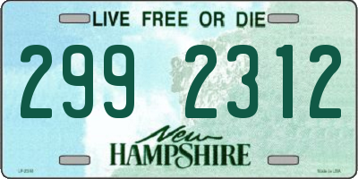 NH license plate 2992312