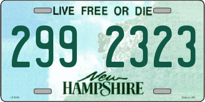 NH license plate 2992323