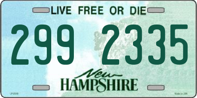 NH license plate 2992335
