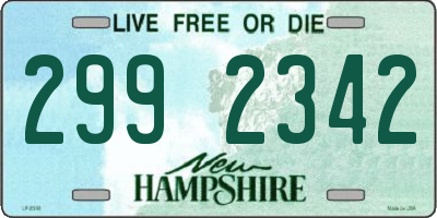 NH license plate 2992342