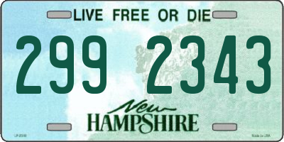 NH license plate 2992343