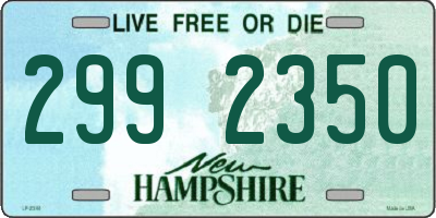 NH license plate 2992350