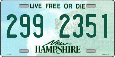 NH license plate 2992351