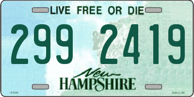 NH license plate 2992419