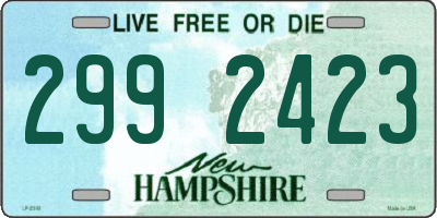 NH license plate 2992423