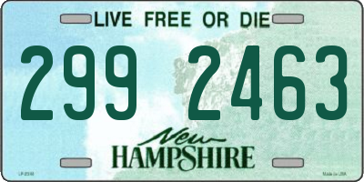 NH license plate 2992463