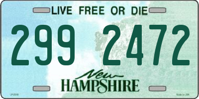 NH license plate 2992472
