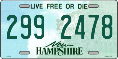NH license plate 2992478