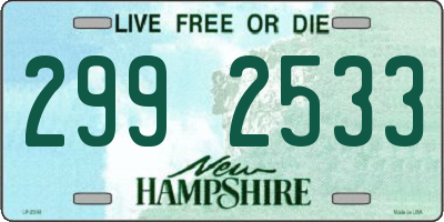 NH license plate 2992533