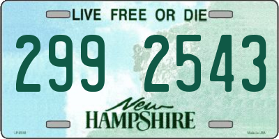 NH license plate 2992543