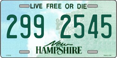 NH license plate 2992545