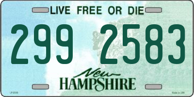 NH license plate 2992583