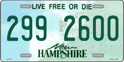 NH license plate 2992600