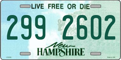 NH license plate 2992602
