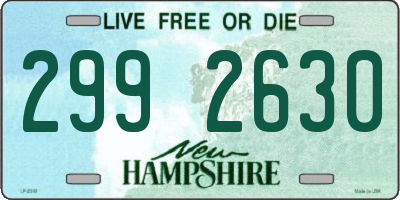 NH license plate 2992630