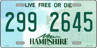 NH license plate 2992645