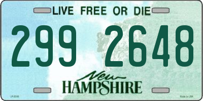 NH license plate 2992648