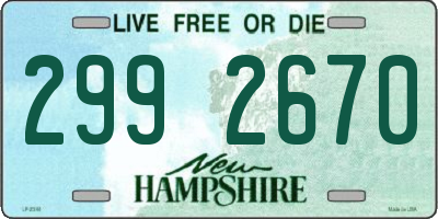 NH license plate 2992670
