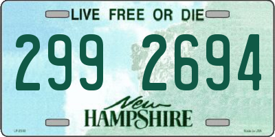 NH license plate 2992694