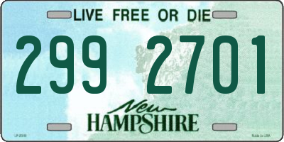 NH license plate 2992701