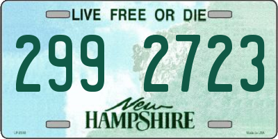 NH license plate 2992723