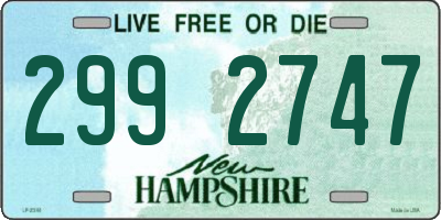NH license plate 2992747