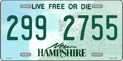 NH license plate 2992755