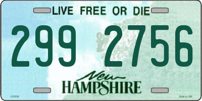 NH license plate 2992756