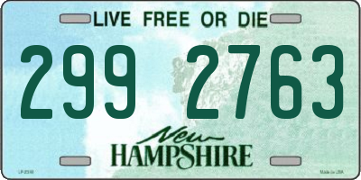NH license plate 2992763