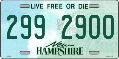 NH license plate 2992900