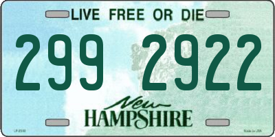 NH license plate 2992922