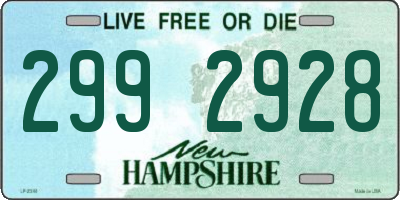 NH license plate 2992928