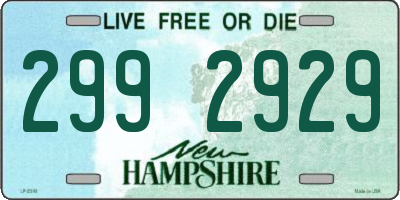 NH license plate 2992929