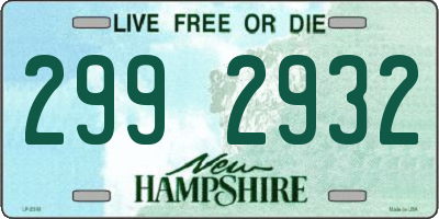 NH license plate 2992932