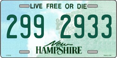 NH license plate 2992933