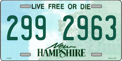 NH license plate 2992963